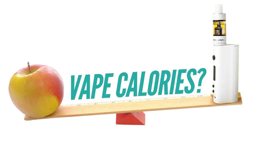 an apple and a vape balanced on a ruler