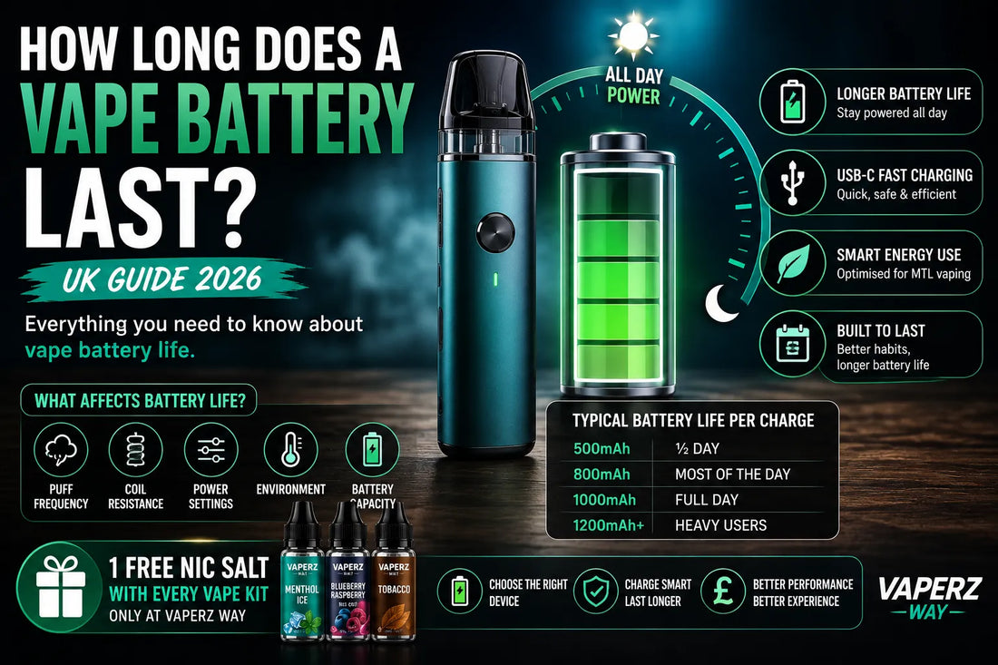 How Long Does a Vape Battery Last? UK Guide (2026) – Vaperz Way