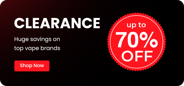Clearance vape deals with up to 70% off top vape brands at Vaperz Way