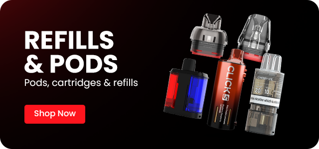 Refills and pods collection featuring replacement pods, cartridges and vape refills at Vaperz Way
