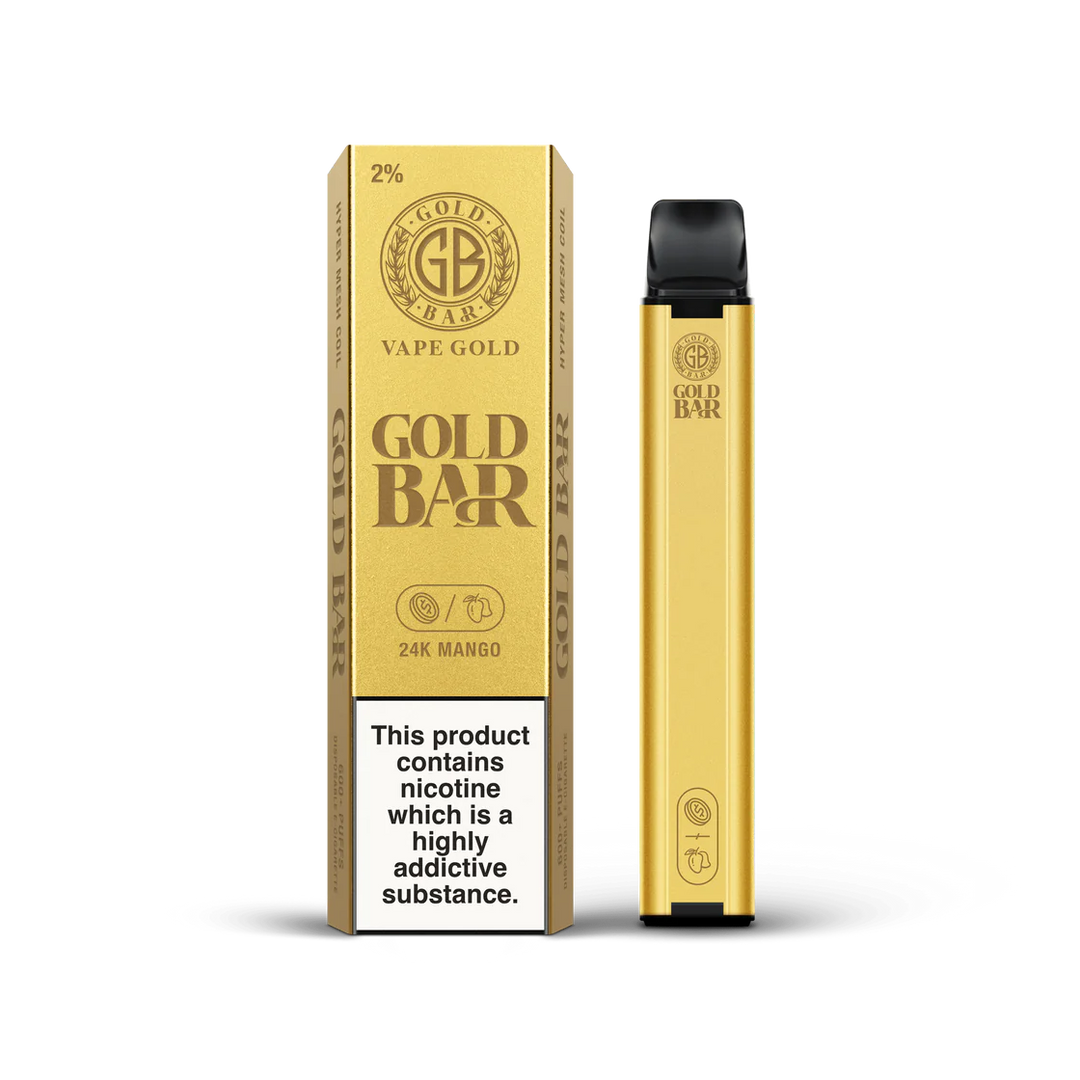 24K Mango Gold Bar 600 Puff Disposable Vape