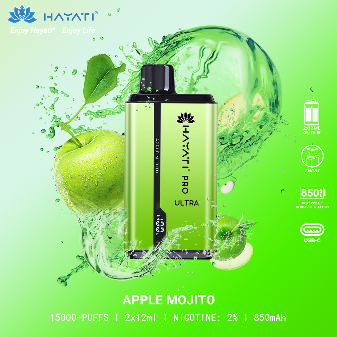 Apple Mojito Hayati Pro Ultra 15K Puff Disposable Vape