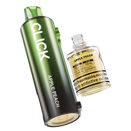 Apple Peach flavour Pyne Pod Click prefilled replacement pod