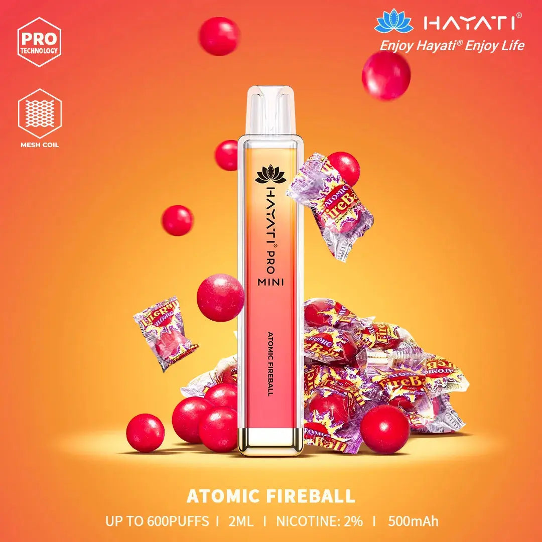 Atomic Fireball Hayati Pro Mini 600 Puff Disposable Vape (6859405918311)