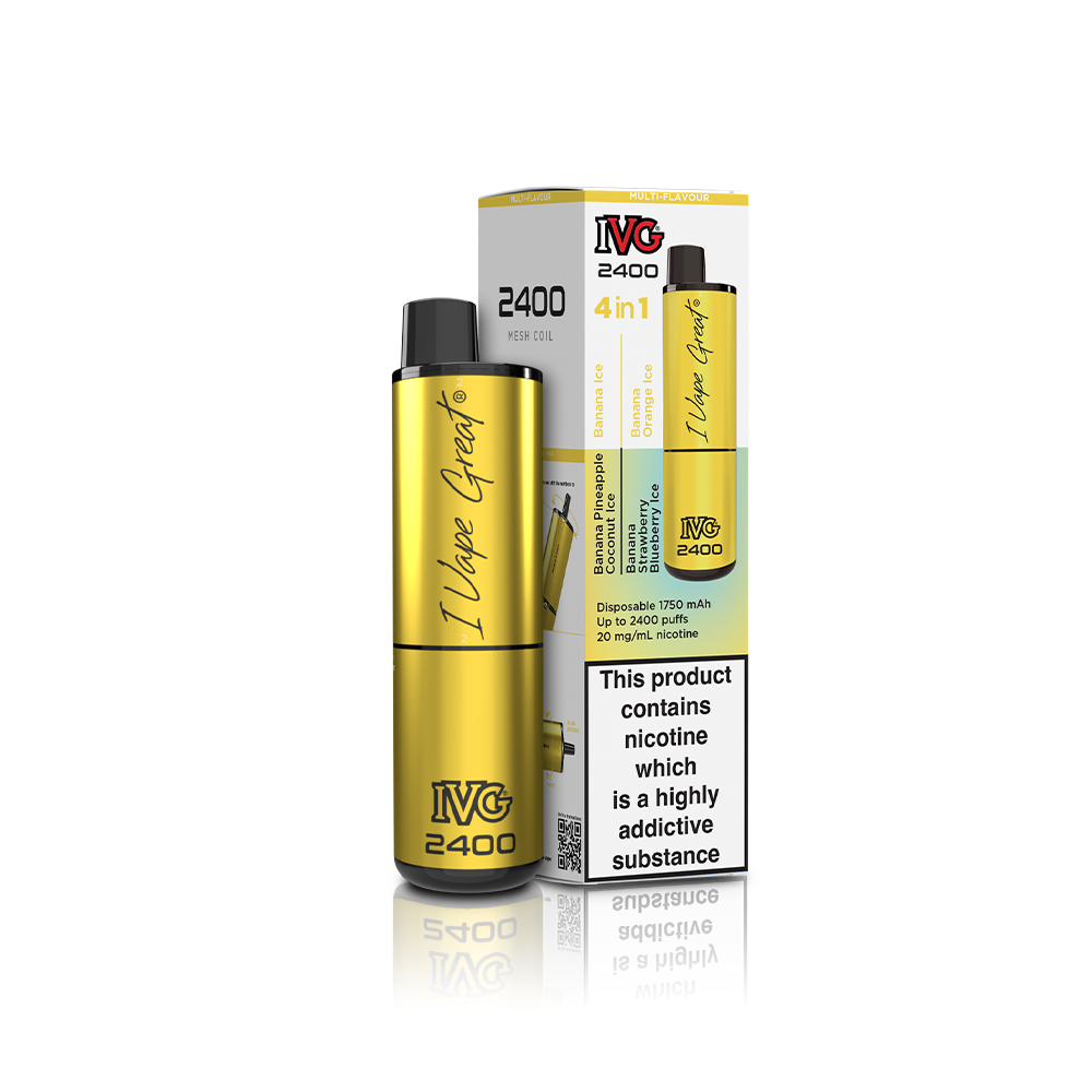 Banana Edition IVG 2400 Puff 4in1 Disposable Vape Kit