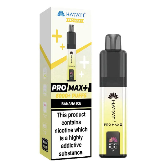 Banana Ice Flavour Hayati Pro Max Plus 6000 Puff Prefilled Pod Kit