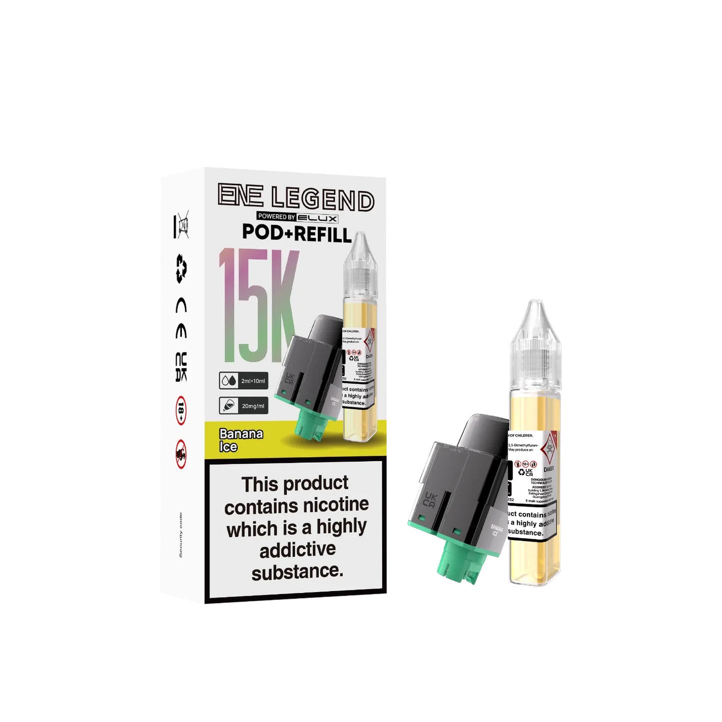 Banana Ice flavour ENE Legend 15K refill pods
