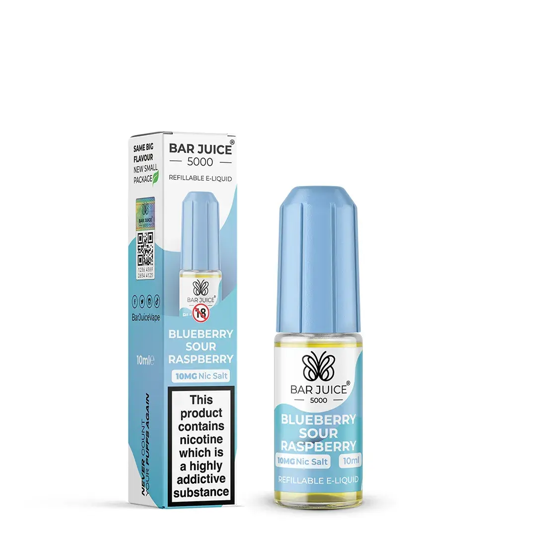 Bar Juice 5000 Blueberry Sour Raspberry 10mg Nic Salt (6861622575207)