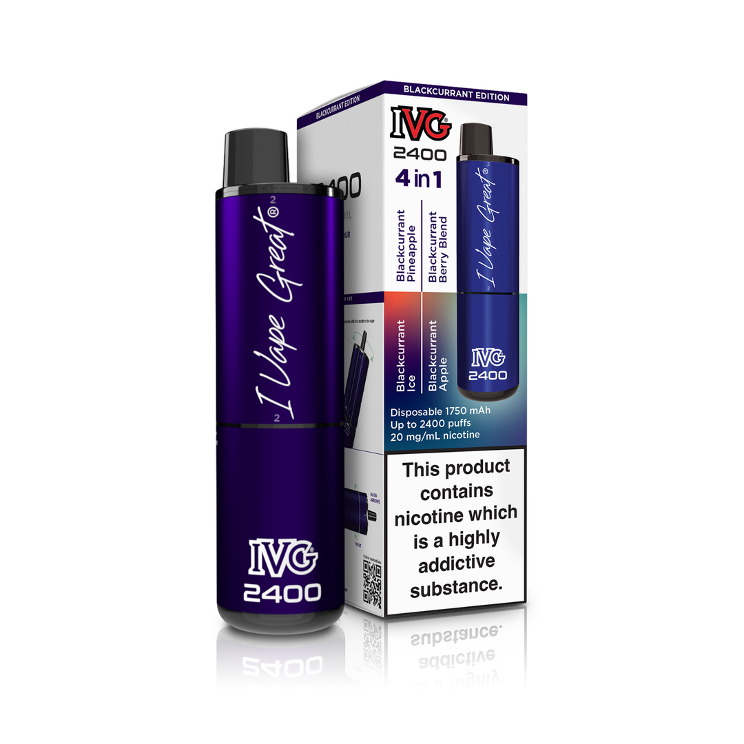 Blackcurrant Edition IVG 2400 Puff 4in1 Disposable Vape Kit