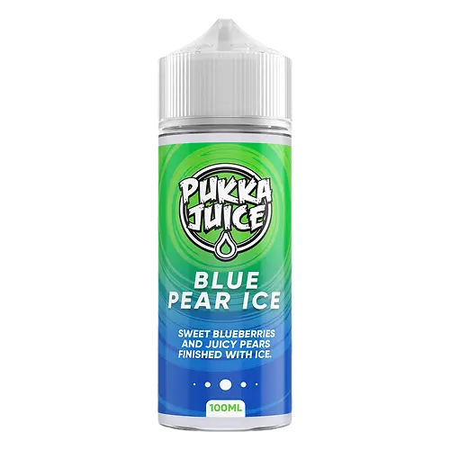Pukka Juice Blue Pear Ice E Liquid 100ml Shortfill  70VG/30PG