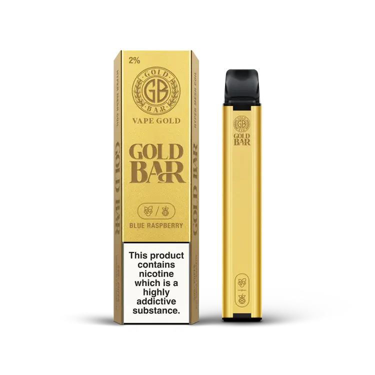 Blue Raspberry Gold Bar 600 Puff Disposable Vape (6861492027495)