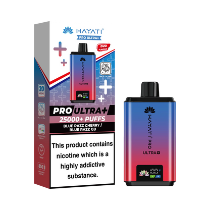 Dual flavour Blue Razz Cherry and Blue Razz GB Hayati Pro Ultra Plus 25k Puff Prefilled Pod Kit