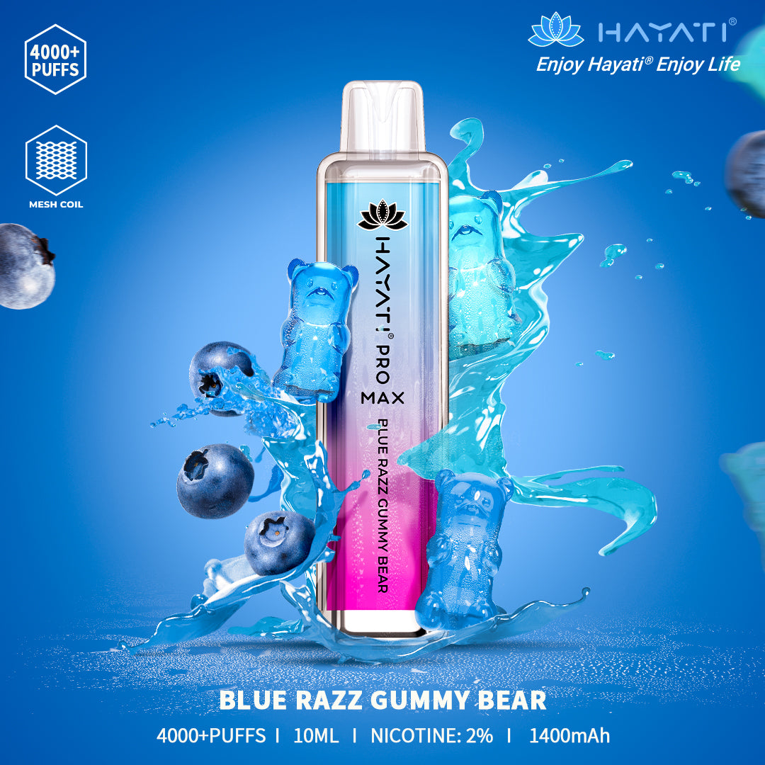 Blue Razz Gummy Bear Hayati Pro Max 4000 Puff Disposable Vape