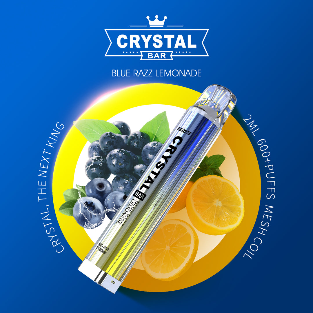 Blue Razz Lemonade SKE Crystal 600 Puff Disposable Vape