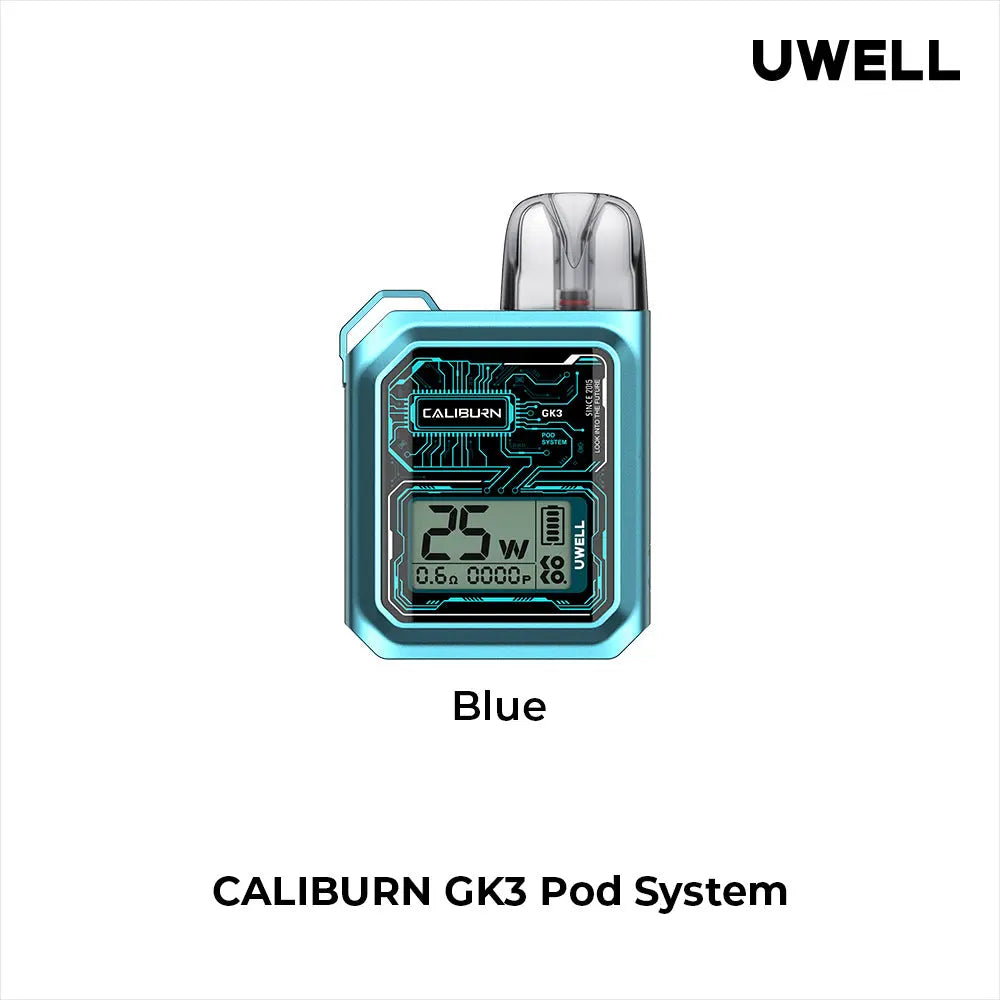 Uwell Caliburn GK3 Pod Vape Kit  900 mAh, Up to 25W  Vaperz Way