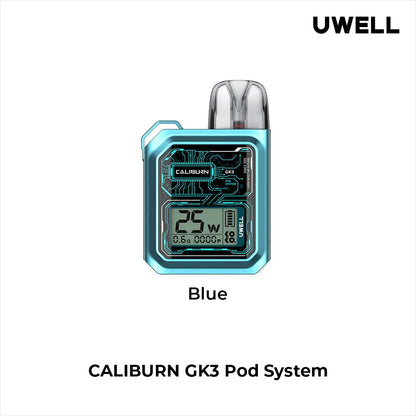 Blue Uwell Caliburn GK3 Pod Vape Kit  (6864955146343)