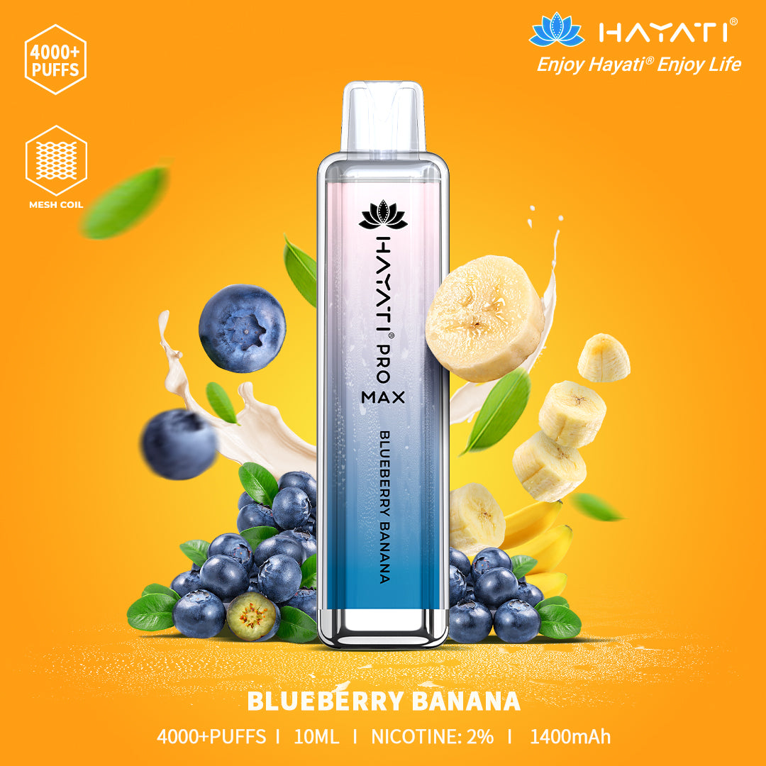 Blueberry Banana Hayati Pro Max 4000 Puff Disposable Vape