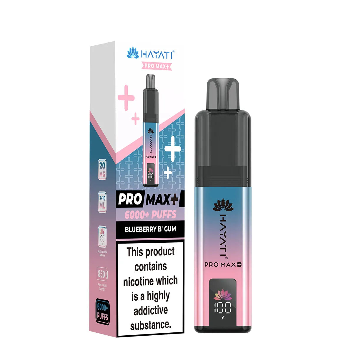 Blueberry Bubblegum Flavour Hayati Pro Max Plus 6000 Puff Prefilled Pod Kit
