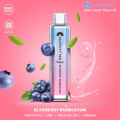 Blueberry Bubblegum Hayati Pro Max 4000 Puff Disposable Vape