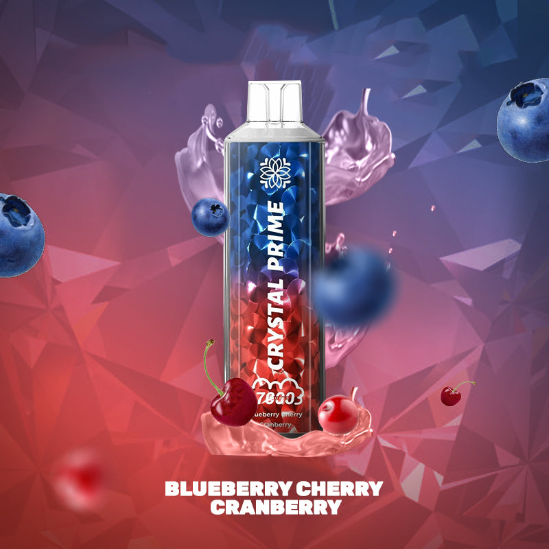 Blueberry Cherry Cranberry Crystal Prime 7000 Disposable Vape