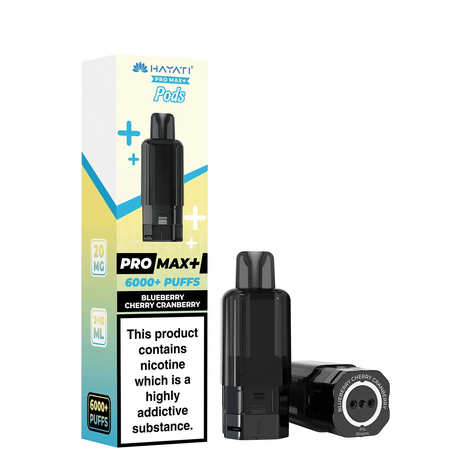 Blueberry Cherry Cranberry Flavour Hayati Pro Max Plus 6000 Pre-Filled Replacement Pods and Hayati 6000 Refill Pods