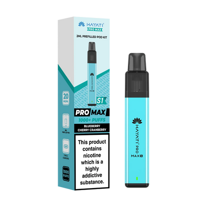 Blueberry Cherry Cranberry flavour Hayati Pro Max S1 prefilled pod kit 