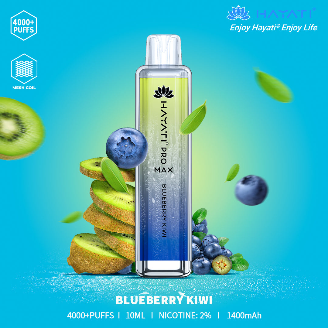 Blueberry Kiwi Hayati Pro Max 4000 Puff Disposable Vape