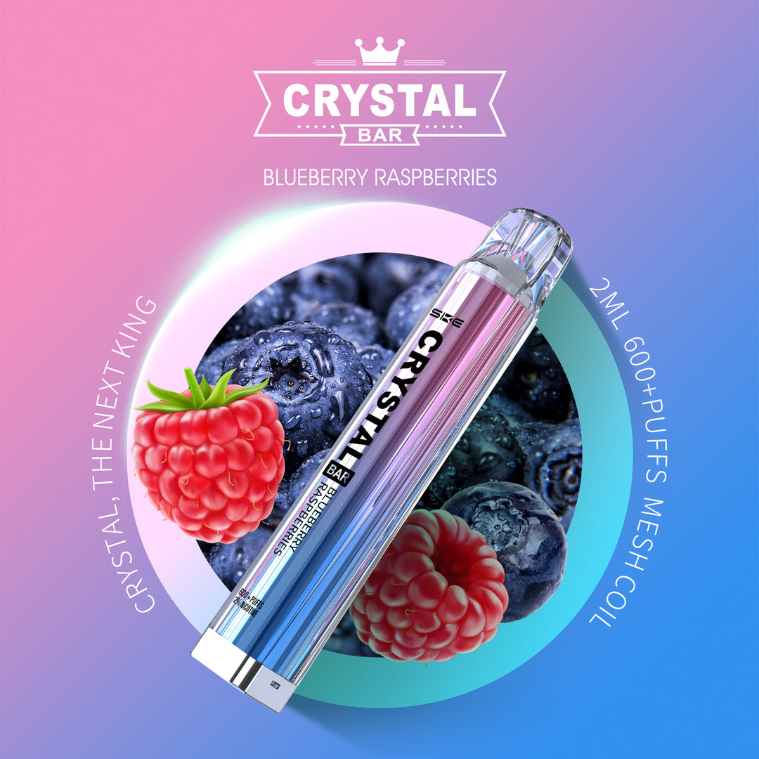 Blueberry Raspberries SKE Crystal 600 Puff Disposable Vape