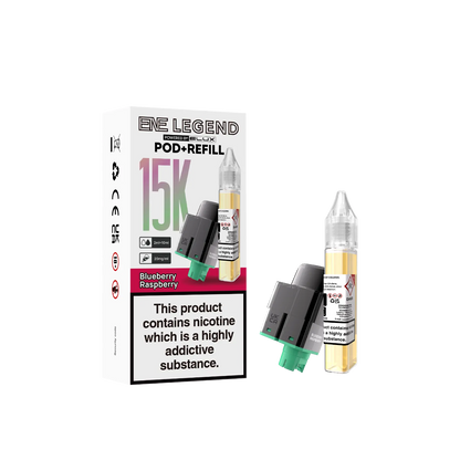 Blueberry Raspberry flavour ENE Legend 15K refill pods