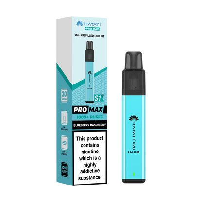 Blueberry Raspberry flavour Hayati Pro Max S1 prefilled pod kit