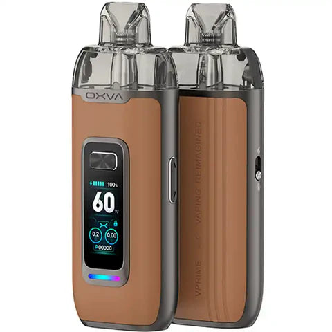 Brown Leather Oxva V Prime Pod Vape Kit