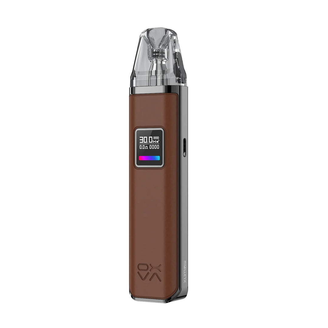 Brown Leather Oxva Xlim Pro Pod Vape Kit