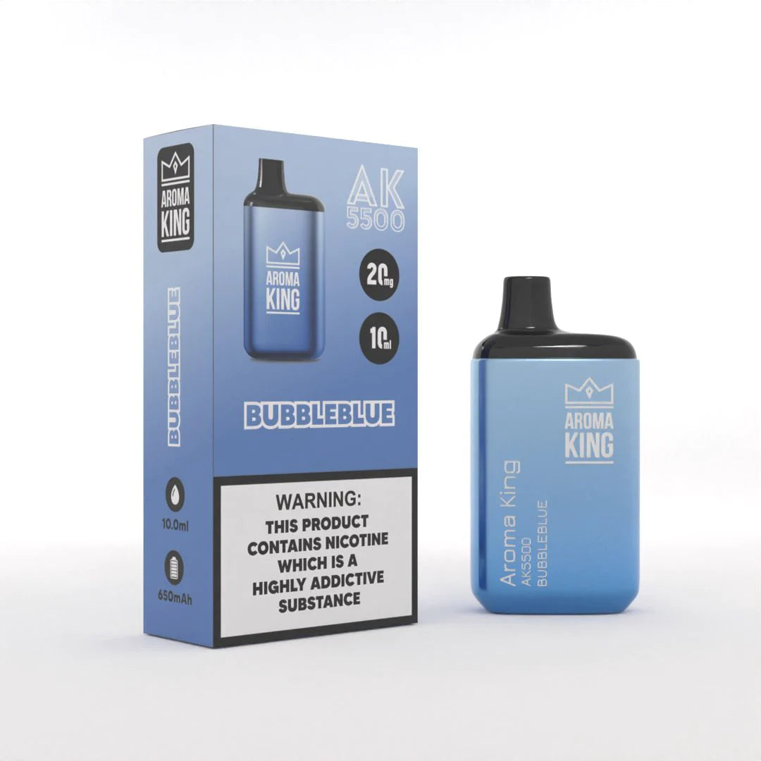 Bubble Blue Aroma King AK5500 Puff 0mg Nicotine Disposable Vape