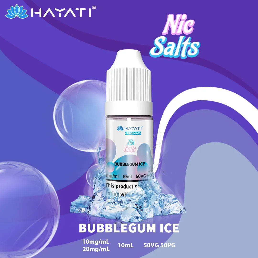 Bubblegum Ice Hayati Pro Max Nic Salt 10mg and 20mg Nicotine Strength 10ml Bottle