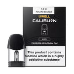 Load image into Gallery viewer, Uwell Caliburn AK3 Replacement Pods 1.0ohm Pack of 4
