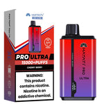 Load image into Gallery viewer, Hayati Pro Ultra disposable vape in Cherry Berry flavor, with a purple to red gradient on the device and packaging.
