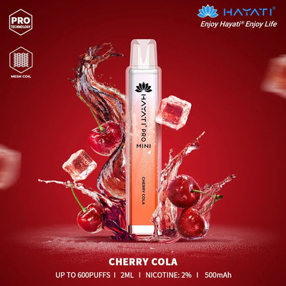 Cherry Cola Hayati Pro Mini 600 Puff Disposable Vape (6859405918311)