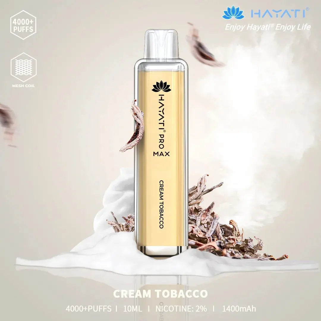 Cream Tobacco Hayati Pro Max 4000 Puff Disposable Vape