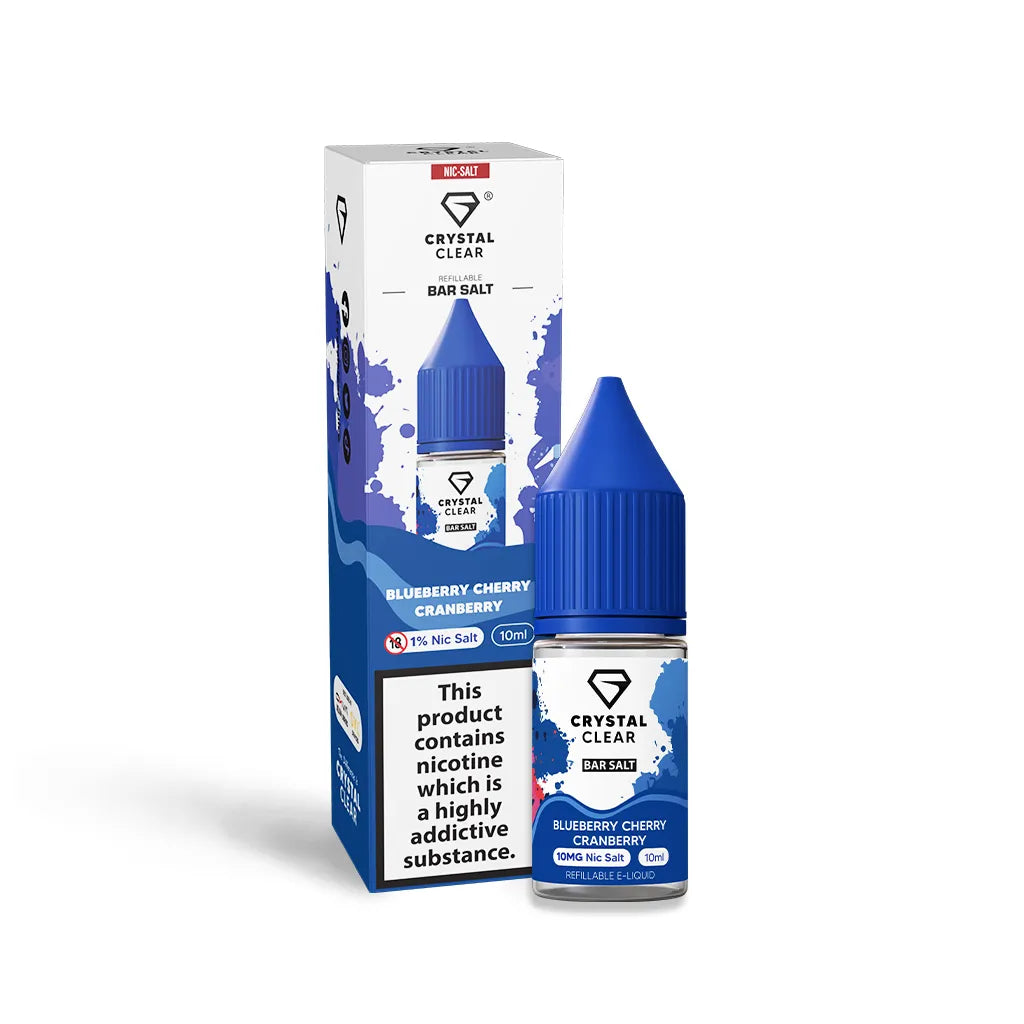 Crystal Clear Blueberry Cherry Cranberry 10mg Nic Salt