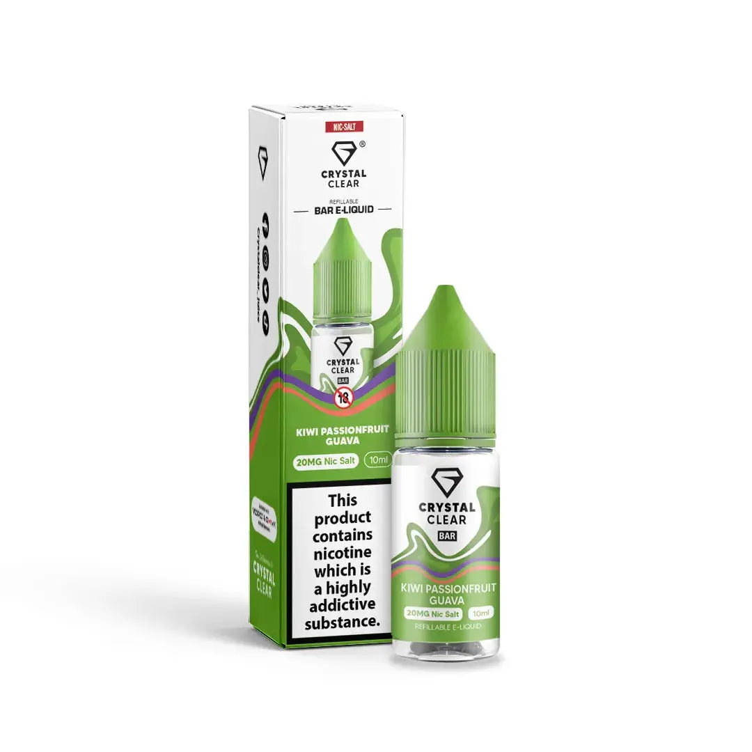 Crystal Clear Kiwi Passion Fruit Guava 20mg Nic Salt