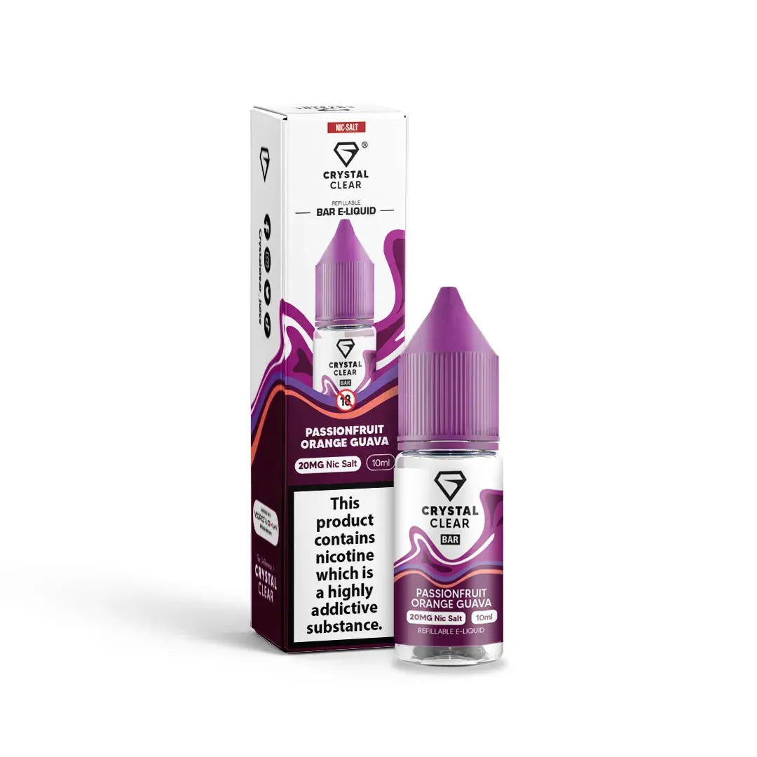 Crystal Clear Passion Fruit Orange Guava 20mg Nic Salt