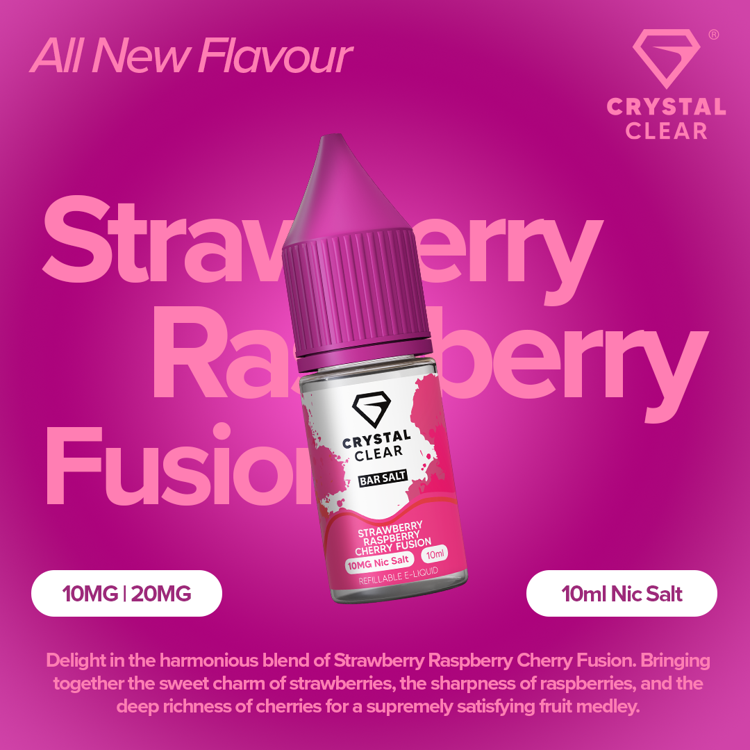 Crystal Clear Salts Strawberry Raspberry Fusion