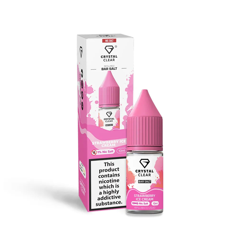 Crystal Clear Strawberry Ice Cream 10mg Nic Salt