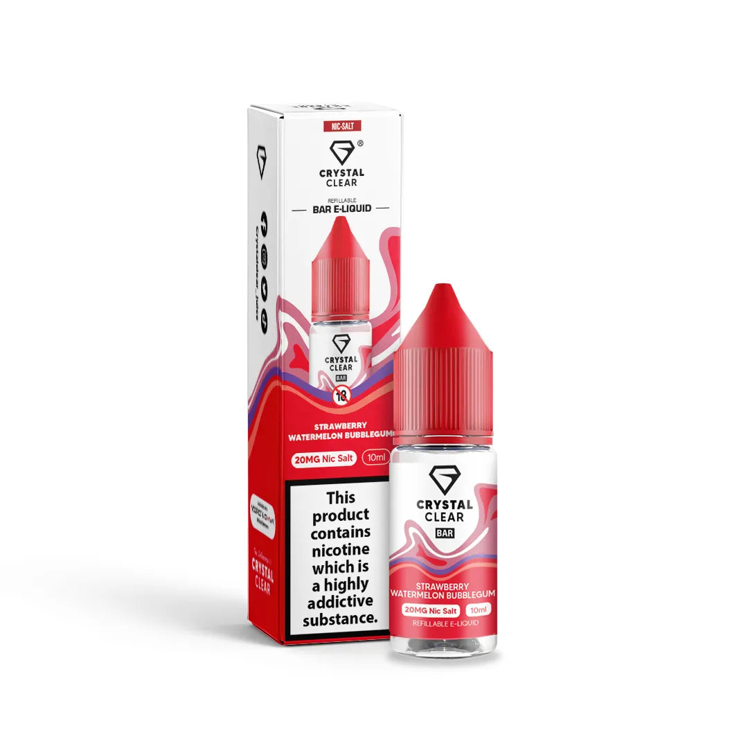 Crystal Clear Strawberry Watermelon Bubblegum 20mg Nic Salt