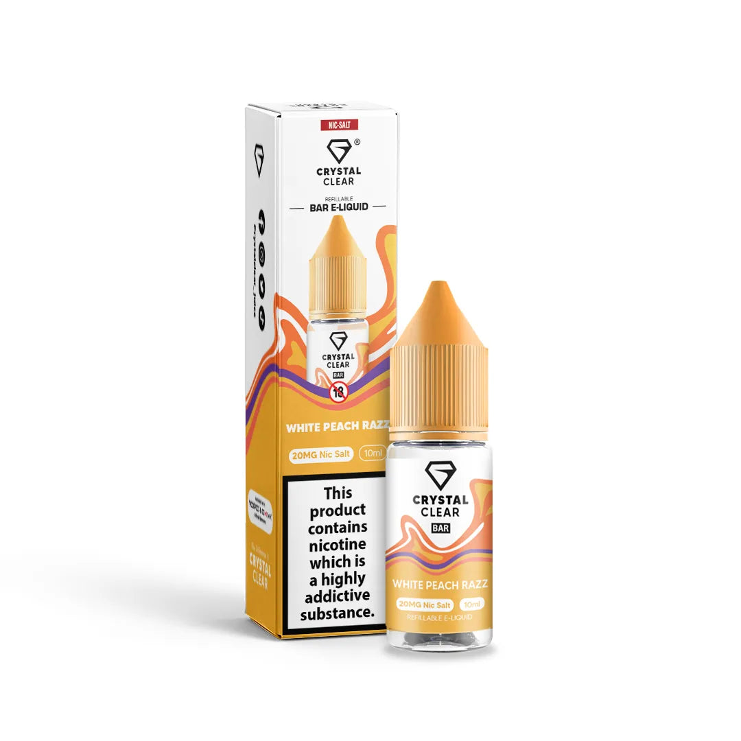 Crystal Clear White Peach Razz 20mg Nic Salt