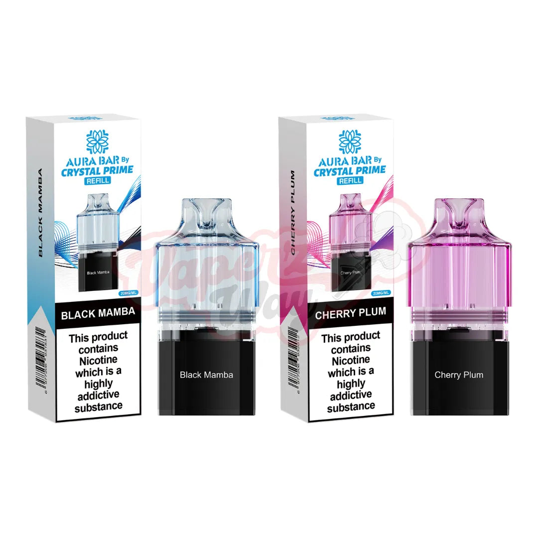 Crystal Prime Aura Bar 10k prefilled replacement pods