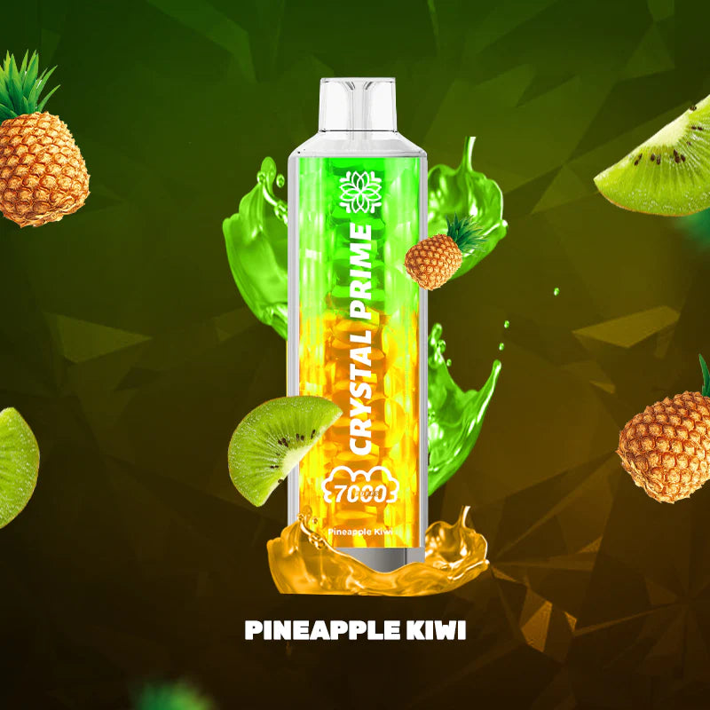 Crystal Prime 7000 Puff Pineapple Kiwi Disposable Vape (6871138369639)