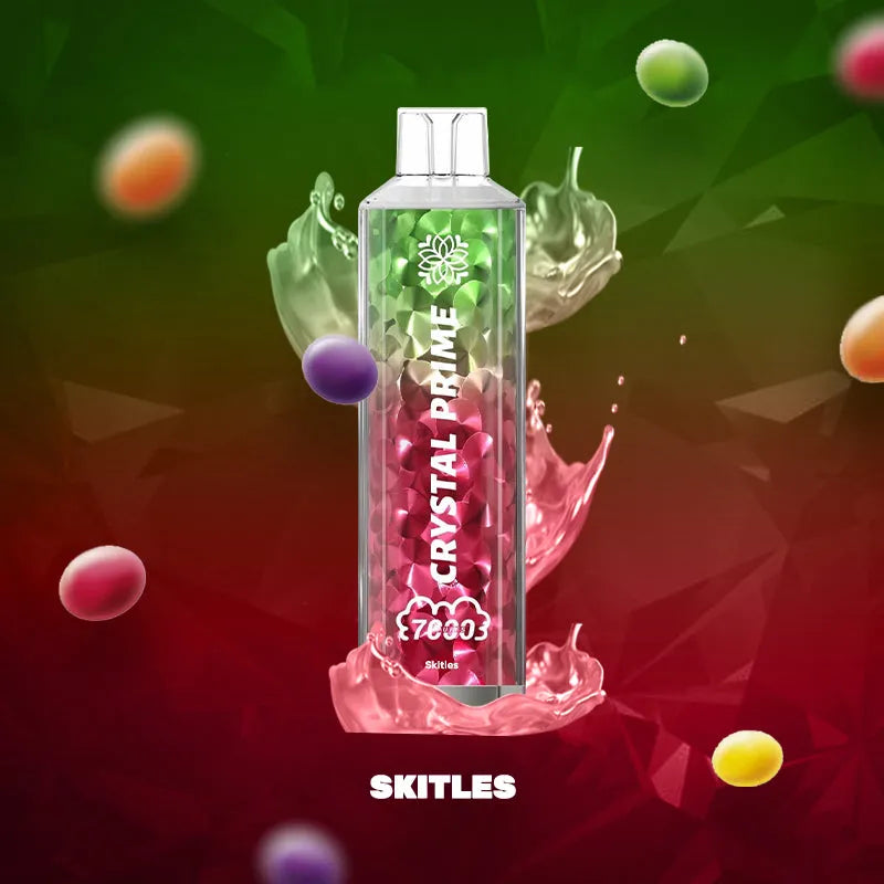 Crystal Prime 7000 Puff Skittles Disposable Vape (6871138369639)