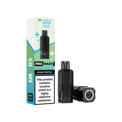 Double Menthol Flavour Hayati Pro Max Plus 6000 Pre-Filled Replacement Pods and Hayati 6000 Refill Pods