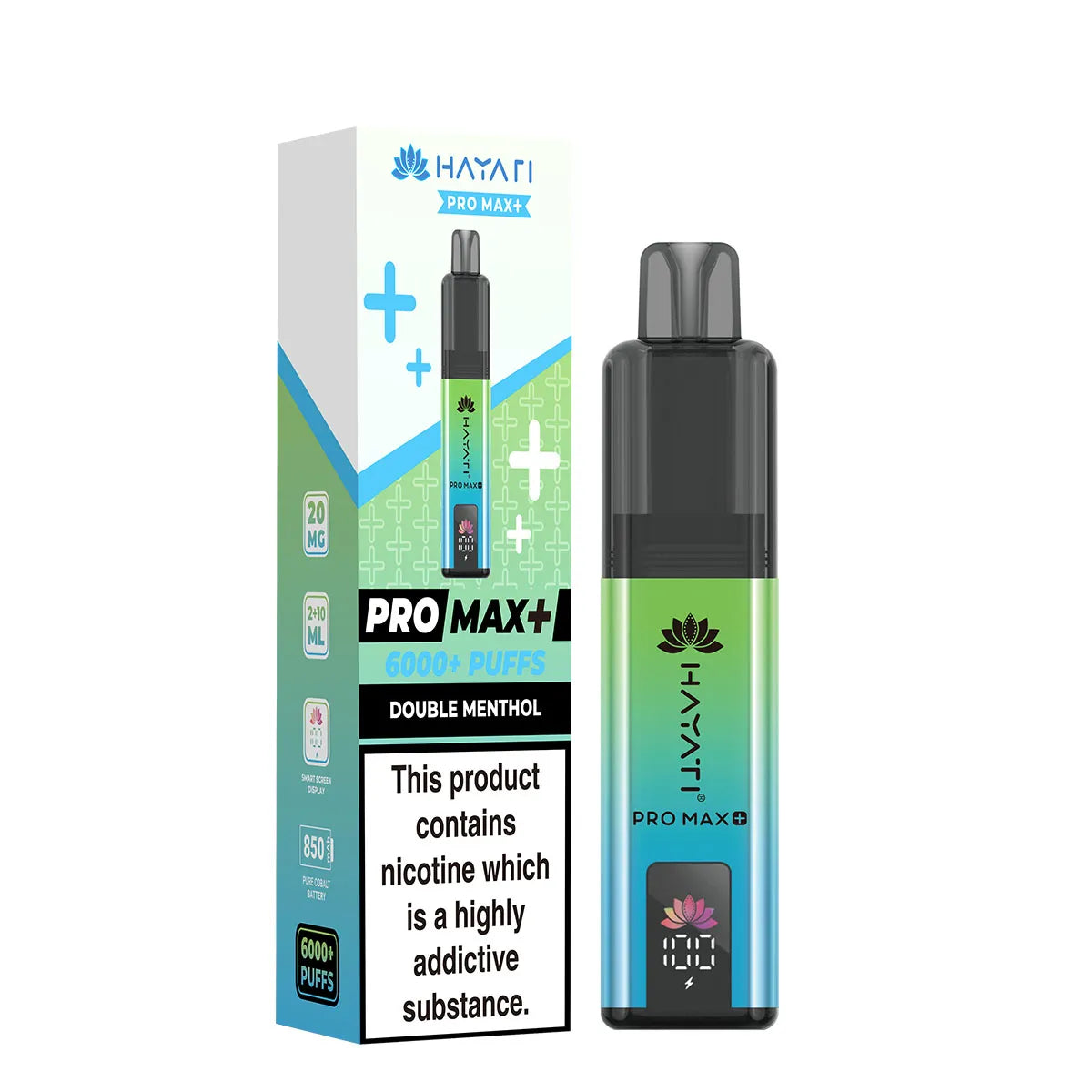 Double Menthol Flavour Hayati Pro Max Plus 6000 Puff Prefilled Pod Kit